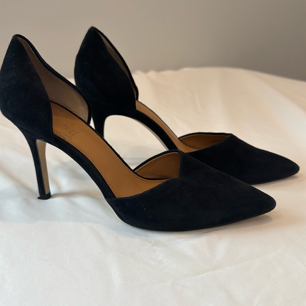 Black Seude JCREW HEELS